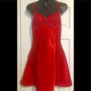 Vintage Red Victoria Secret intimate gown S!